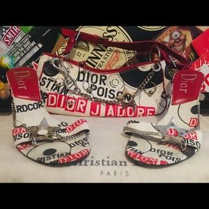 Limited edition Christian Dior Glam bag & shoe set